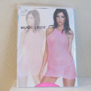 Music Legs 2 pc Crochet Halter Neck Mini & Thong